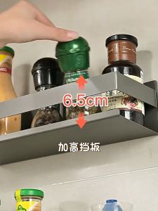Kitchen Storage Rack Wall Mounted Spice Rak Bathroom Shelf Toilet Organizer No Drill Stainless Steel Rak Bilik Air Mandi