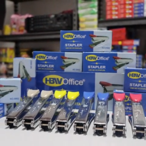 HBW Office 9902 Stapler | Trouble-Free Stapling with Ergonomic Design | 1Pc (Yellow/White/Red/Blue)