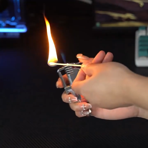 Creative Lighter Case Keychain Metal Armor Lighter Outdoor Portable Windproof Blue Flame Straight Forward Lighter Mens Gift