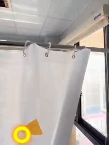 Potdynb สีขาว หน้าใส หมดชา กระดูกระชับ กันน้ำม่านอาบ น้ำม่านระเบียง Cat PEVA Mouldproof ห้องครัวฉากกั้น ห้องม่านระเบียง