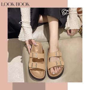 LHShoess เข้าใหม่ รองเท้าแตะผู้หญิงแฟชั่น งานรัดส้นทรงวินเทจ สีสวยใส่ง่ายวัสดุเป็นยางทำความสะอาดได้เลย มี 3 สีให้เลือก พร้อมส่งแล้ววันนี้