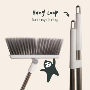 DWELLOGI | Foldable Broom & Dustpan Set