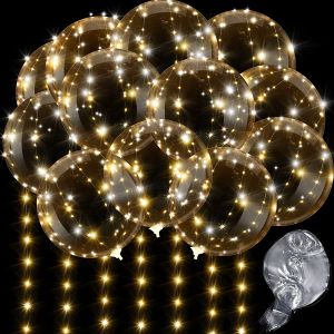 4PCS Led Balloon With Light Luminous Transparent Bobo Ballons Wedding Birthday Party Decoration LED Light Balloon