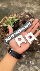 Plat Stelan Setelan Rantai Pinggir Arem Original Chrome Tiger Revo & CB150R