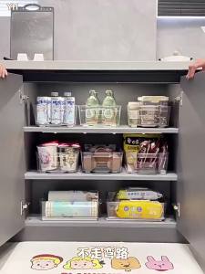 Cabinet drawer storage box Pull-up sliding rails tabletop toys Snack organizer kitchen clutter storage rack Closet Pull Basket