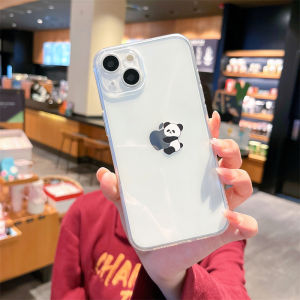 Cute Panda Silicone Phone Case Universal Full Cover Protection for 13 14 pro Max 14 plus 15 16 XS 7 8 plus 12 6s Couples