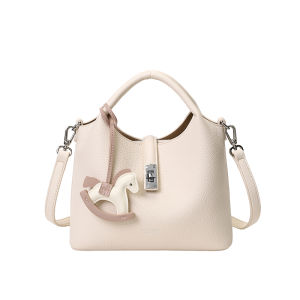Soft Leather Litchi Texture Tote Bag