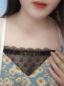 Lightweight Lace Fake Collar Womens Decorative Chest Covering Prevent Exposure Summer Thin Korean Style Commute Short Sleeve