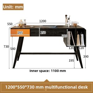 Retro Style Multi-function Vanity Desk