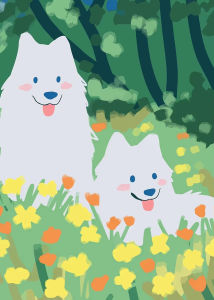 DIY Oil Painting By Numbers Kit Happy Animals in Flowers Meadow Paint By Numbers Diy Numbers Painting Art On Canvas By Numbers