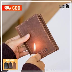 Dompet Kulit Pria Dompet Pria Cowok Kulit Sapi Kekinian Terbaru Reven Glory Wallet Premium Kulit Crazy Horse Branded High Quality