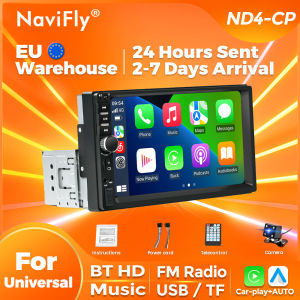 Navifly ND4-CP Car Multimedia Player Universal All cars Support Wired Android Auto Carplay TF SD BT SWC AUX SUB FM Radio Camera