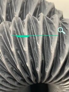 4-5 inches Ventilation flexible air ducting pipe  soft air pipe connection flexible vent hose air duct hose pipe spiral air pipe nylon cloth air with 2 Clamps for HVAC Ventilation