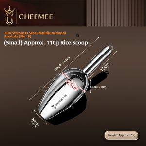 304 Stainless Steel Ice Scoop Rice Flour Spoon Seed Food Kitchen Utensil Small Shovel Ice Scooping Seed Gathering
