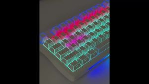 Bộ 97 Phím Shadow PBT Edge Backlit & Side-lit White Keycap Set Cherry Profile Dành Cho Bàn Phím Chơi Game Cơ Học 60% 75% MX