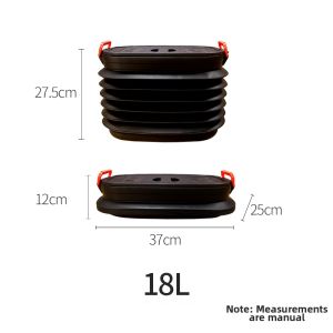 Large Portable Collapsible Car Use Water Storage Bucket