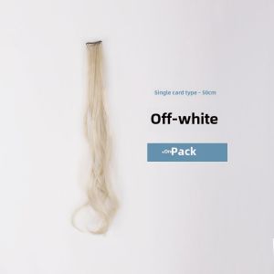 Wig Female Straight Hair Piece Color Hanging Ear Dyed Wig Set Long Hair Highlight One Piece Curly Hair Wigs Hair Extension Hair Dyeing Piece