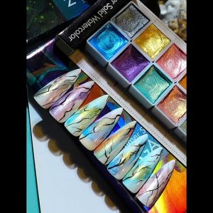 พร้อมส่งทุกวันสีน้ำเพ้นท์เล็บเจล มีประกายชิมเมอร์ สีน้ำเมทาลิค สีหลากหลาย สีน้ำอัดแข็งเหมาะสำหรับเพ้นท์เล็บ สายDIY ควรมี