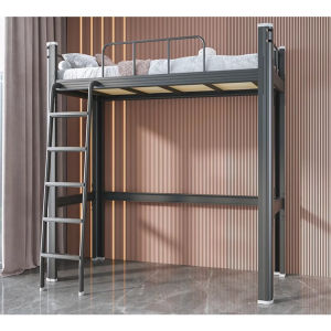 [Merkansia spot] Single Elevated Bed Lron Bed Dormitory Student Double Iron Bed 180 * 200 * 90/120CM Apartment Bed Student Dormitory Bed