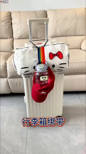 Luggage Strap Nylon Backpack Bag Straps for Luggage Travel Suitcase Elastic Bungee Strap Adjustable Suitcase Belt Stylish Luggage Strap for Carry on Bag Practical Travel