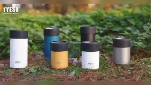 TYESO Vacuum Insulation Can Cooler Water Cup 350ml/500ml 304 Stainless Steel Keep Hot & Cold Bottle Cooler Cawan Air Coffee Cup