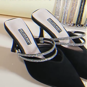 3 pair rhinestone bundle shoelaces/High Heel Ankle Strap/Detachable Adjustable Elastic Anti-Slip Fixed Belts/ Lazy Shoelace Buckle Accessories