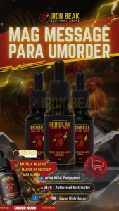 Iron Beak 15ML Gamefowl Drops Triple Bio-Boost Formula for Strength & Stamina