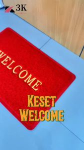 (3K) Keset Welcome Kamar Mandi Dapur 38x58CM Mie Bihun Karet PVC Printing Anti Slip PREMIUM