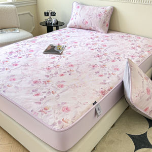 Cool Silk Patterned Soft Washable Bed Mat