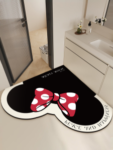 พื้นต้อนรับประตูห้องน้ำแบบติดกาว ดูดซับน้ำได้เร็ว ป้องกันการลื่น ดีไซน์การ์ตูน มีชีวิตชีวาน วัสดุอื่น ๆ ที่ทนทาน