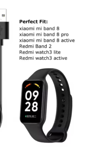 Magnetic Charger for Xiaomi Mi Band 8 /9  8PRO/NFC Redmi Band 2 USB Charging Cable for Redmi watch 3 liteactive