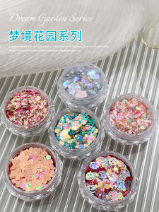 Best Selling Internet Celebrity Nail Sequins Dream Garden Series Laser Flash Asymmetrical Mixed Ultra-Thin Nail Ornament