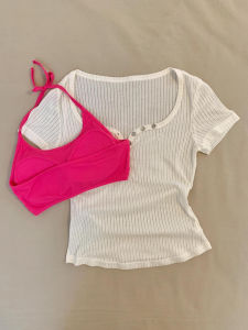 Áo Ba Lỗ Hở Lưng Ngắn Chống Nắng Cho Nữ Mùa Hè Mới Áo Khoác Ngoài Cổ Đứng Thắt Nút Dáng Ôm Vừa Vặn