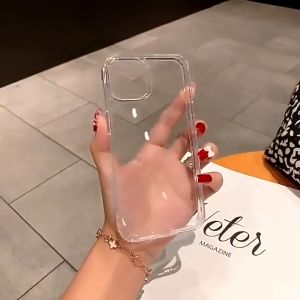 เคสใสกันกระแทก เคสใส อะคริลิคสำหรับ For iPhone 11 16 17 15 13 14 12 Pro max Air 7 8 Plus X XS Max XR SE2 SE2020 SE2022 บางเฉียบ 13 pro max เคสไอโฟน iphone 15 TPU+PC เคสกันกระแทก