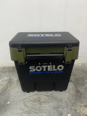 SOTELO Tackle Box Fishing Tackle Seat Box Storage Carry Shoulder Strap Side