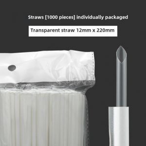 Disposable Straw Individually Packaged Elbow Straw Bubble Tea Thick Straw Green Plastic Straw Coffee Straw