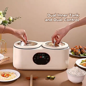 JYZ 4.0L Smart Rice Cooker Dual Multifunctional Electric Cooker Non-stick Liner Multicooker Touch Button 8H Keep Warm Function Electric Cooking Pot Electric Multi Cooker