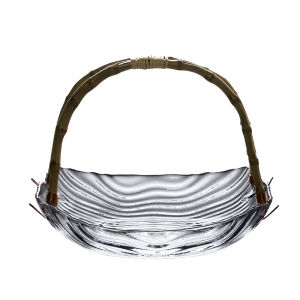JOTO | Glass Fruit Dish Snack Tray Candy Dish Afternoon Tea Platter Woven Handbag Fruit Basket
