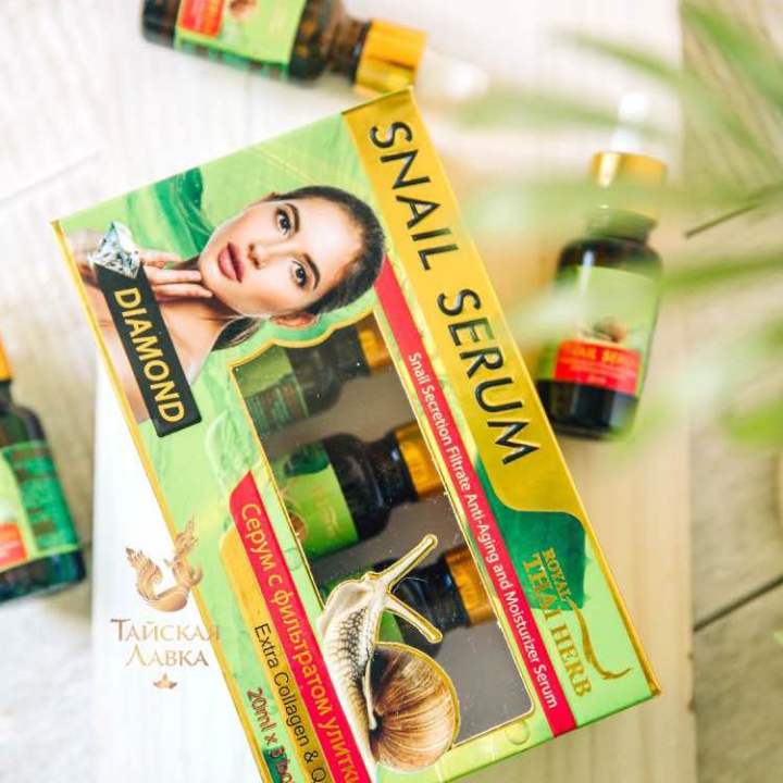 ROYAL THAI HERB Serum หอยทากต่อต้านริ้วรอย20มล*3ขวด | Lazada.co.th