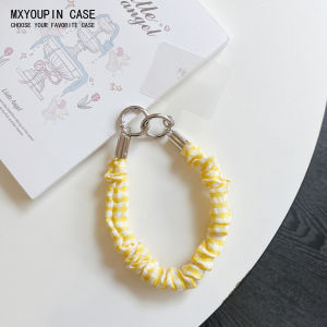 Premium Creative Plaid Folded Silk Handheld Lanyard with Clip Anti-Lost Suitable for Phone Case Bag Keychain Women