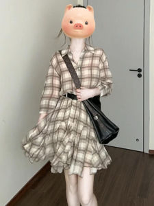 Ge·an·fei | Elegant Charminig Petite-friendly Check Dress