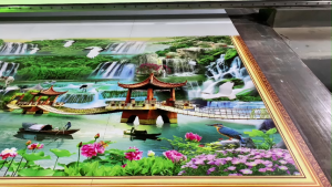 Gạch tranh 3d thác nước chảy