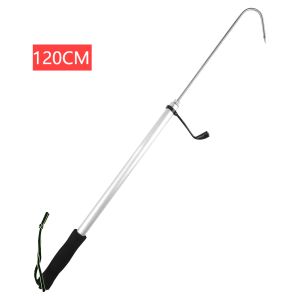 Telescopic Fish Gaff Stainless Steel Ice Sea Fishing Spear Hook Flexible Fishing Gaff Holder Spear Hook Gripper Tool Accessories