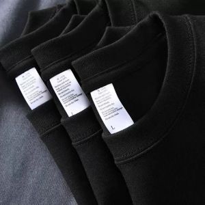 Combed Cotton 400G Heavy Weight Pure Cotton White Long Sleeve T-shirt Mens and Womens Spring and Autumn Solid Color Basic Inner Bottoming Shirt
