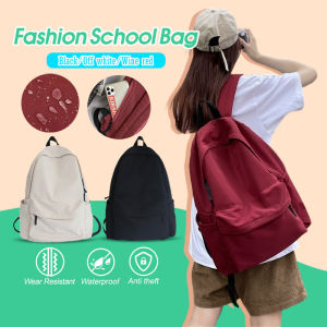 Fashion Backpack Student School Bag Laptop Bag Korean Version Women Men Backpack Large Capacity Plain Colour Backpack Leisure Travel Yoga Sport Duffle Bag Beg Besar