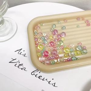 30g 6 8 10 14mm Color Transparent Acrylic AB Color Round Beads For Jewelry Making Loose Spacer Beads DIY Bracelet Necklace
