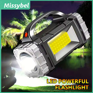 Outdoor camping flashlight LED solar light C-type rechargeable portable waterproof tent light emergency flashlight suitable for camping and outdoor lighting