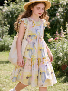 Disney | Cotton Summer Stylish Floral Dress for Big Kids