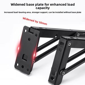MONLEYTA | Foldable Stainless Steel Triangle Bracket Wall Mounted Shelf Adjustable Layer Board Support Fixed Stand Without Drilling