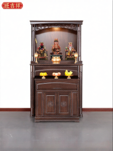 WANGJIXIANG | New Chinese Modern Luxurious Wooden Altar Cabinet